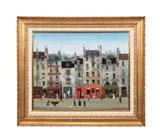 Musiciens de Rue" - circa 1984 by Michel Delacroix, oil on canvas, sold Mar 2025