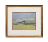 Etude de Paysage" - Toques Valley Plein Air - 1872 by Eugène Louis Boudin, pastel on paper, sold Mar 2025