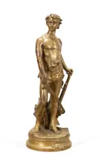 Le Devoir" - late 19th century by Adrien Étienne Gaudez, bronze, sold Mar 2025