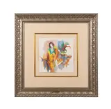 Untitled - Woman Seated On Chaise by Itzchak Tarkay, watercolor on paper, sold Mar 2025