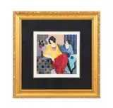 Untitled - Two Ladies at Tea by Itzchak Tarkay, serigraph on paper, sold Mar 2025