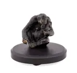 Untitled - Gorilla Mother and Child - 1985 by Tom Tischler, bronze sculpture on swivel base, sold Mar 2025