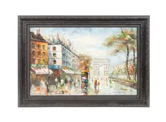 Untitled - Champs Elysees by Caroline C. Burnett, oil on canvas, sold Mar 2025