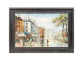 Untitled - Champs Elysees by Caroline C. Burnett, oil on canvas, sold Mar 2025