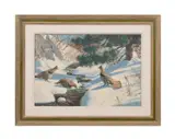 Grouse by the Brook by Aiden Lassell Ripley, oil on canvas, sold Mar 2025