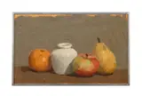 Untitled - Still Life with Fruit and Jar - 1969 by Robert Kulicke, oil on board, sold Mar 2025