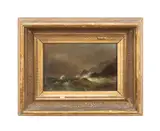 Untitled - Storm at Sea - late 19th century by Arthur Cumming, oil on canvas, sold Mar 2025