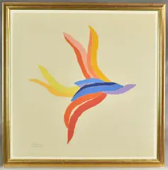 Untitled by Arthur Secunda, serigraph "Bird in Flight", sold Sep 2019