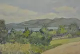 MA artist by Frank Hendry, 1923, watercolor on paper, sold Sep 2019