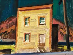 Jack Bush, House on the Highway by Jack Bush, oil on board, sold Jun 2021