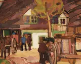 André Biéler, La laiterie, Île d'Orléans by Andr� Charles Bi�ler, oil on board, sold Jun 2021