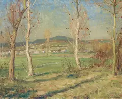 A.Y. Jackson, October Morning, Episy (1909) by A. Y. Jackson, oil on canvas, sold Jun 2021