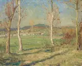 A.Y. Jackson, October Morning, Episy (1909) by A. Y. Jackson, oil on canvas, sold Jun 2021
