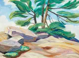 Doris McCarthy, The Pines at the Keyhold by Doris Jean McCarthy, oil on board, sold Jun 2021