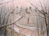 Untitled by Kim Dorland, mixed media on canvas on board, sold Jun 2021