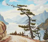 William Weston, Howe Sd. from Squamish Road by W. P. Weston, oil on board, sold Jun 2021
