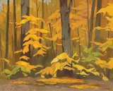 A.J. Casson, Maple Saplings by A. J. Casson, oil on board, sold Jun 2021