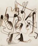 Sans titre by Jean-Paul Mousseau, ink and wash on cream paper, sold Jun 2021