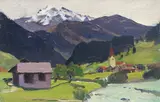 Clarence Gagnon, The Alps by Clarence Gagnon, oil on panel, sold Jun 2021
