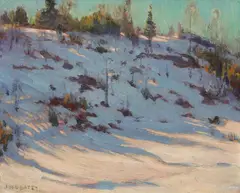 Early Spring, Algonquin Park by John William Beatty, oil on board, sold Nov 2021