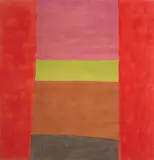 Purple, Lime, Brown by Jack Bush, oil on canvas, sold Nov 2021