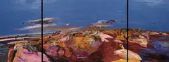 Red Pool by John Hartman, oil on board (triptych), sold Nov 2021