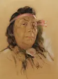 Untitled Portrait by Nicholas Raphael de Grandmaison, pastel, sold Nov 2021