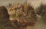 The Rest, Muskoka River by Frederick Arthur Verner, oil on canvas, sold Nov 2021