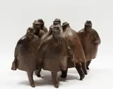 Businessmen Walking by William McElcheran, bronze, sold Nov 2021
