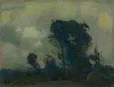 Marc-Aurèle de Foy Suzor-Coté, Paysage Arthabaska by Marc-Aur�le de Foy Suzor-Cot�, oil on board, sold Nov 2021