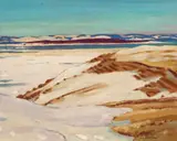 The St. Lawrence at Trois Pistoles, Quebec by A. Y. Jackson, oil on board, sold Nov 2021