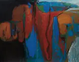 Untitled by Walter Yarwood, oil on canvas, sold Nov 2021