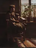 Longings / At the Window by William Brymner, oil on canvas, sold Nov 2021