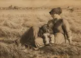 La Moisson (The Harvest) by Wyatt Eaton, charcoal, sold Nov 2021