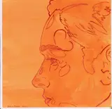 Five Works: Portraits by Johan Nortjie, ink and watercolour on paper, sold May 2022