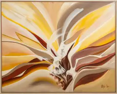 Untitled by Stephen Kaye, acrylic on canvas painting, sold May 2023