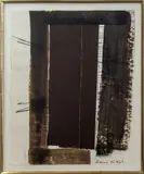 Untitled by Yechiel Shemi, mixed media collage on paper, sold May 2023
