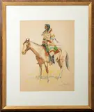 Untitled by Frederic Remington, lithograph, sold Jun 2023