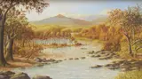 Autumnal river scene by Frédérick Chaplin Smith, oil on board, offered Mar 2025