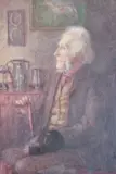 Portrait of a pensive elderly gentleman by Elizabeth Brockbank Rms, watercolour, offered Mar 2025