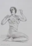 Nude study by Vesela Sultanova 'VesA', pencil on paper, offered Mar 2025