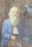 Portrait of an elderly bearded man with by Elizabeth Brockbank Rms, watercolour, offered Mar 2025