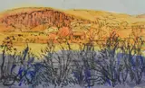 Faraway to Latterbarrow Sunrise by Tom Dearden, watercolour on paper, offered Mar 2025
