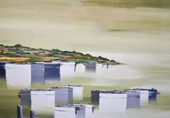 A large by Leon Denoel, gouache on paper, offered Jan 2025