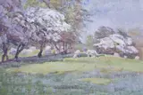 Spring Time by Beatrice Willink, gouache, offered Jan 2025