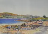 'A Quiet Evening by Wat Miller, watercolour, offered Dec 2024