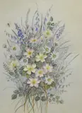 Country Flowers by E.L Slinger, watercolour, offered Dec 2024