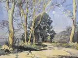 Path moves away from the viewer by Monica Barry, Watercolour, offered Dec 2024