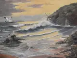 Gower Morning by Patricia Rance, oil on board, offered Nov 2024