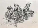 Waitin For The Endlers by Brian Brown, 1994, print, offered Nov 2024